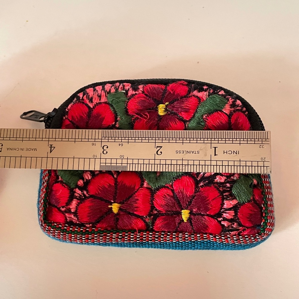 Cute embroidered purse mini walllet hand crafted from Mexico - Picture 6 of 7